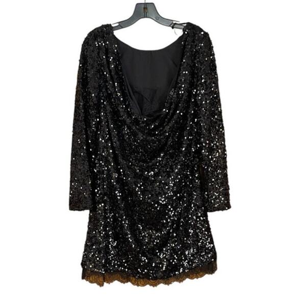 Sachin + Babi  Size 14 NEW Womens Black Cameron Sequin Low Back Mini Dress NWT - Picture 7 of 10